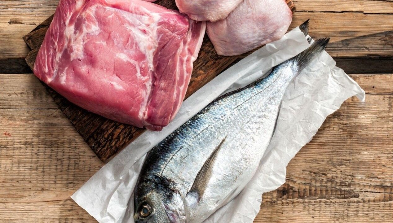 carne e pesce per la prostatite
